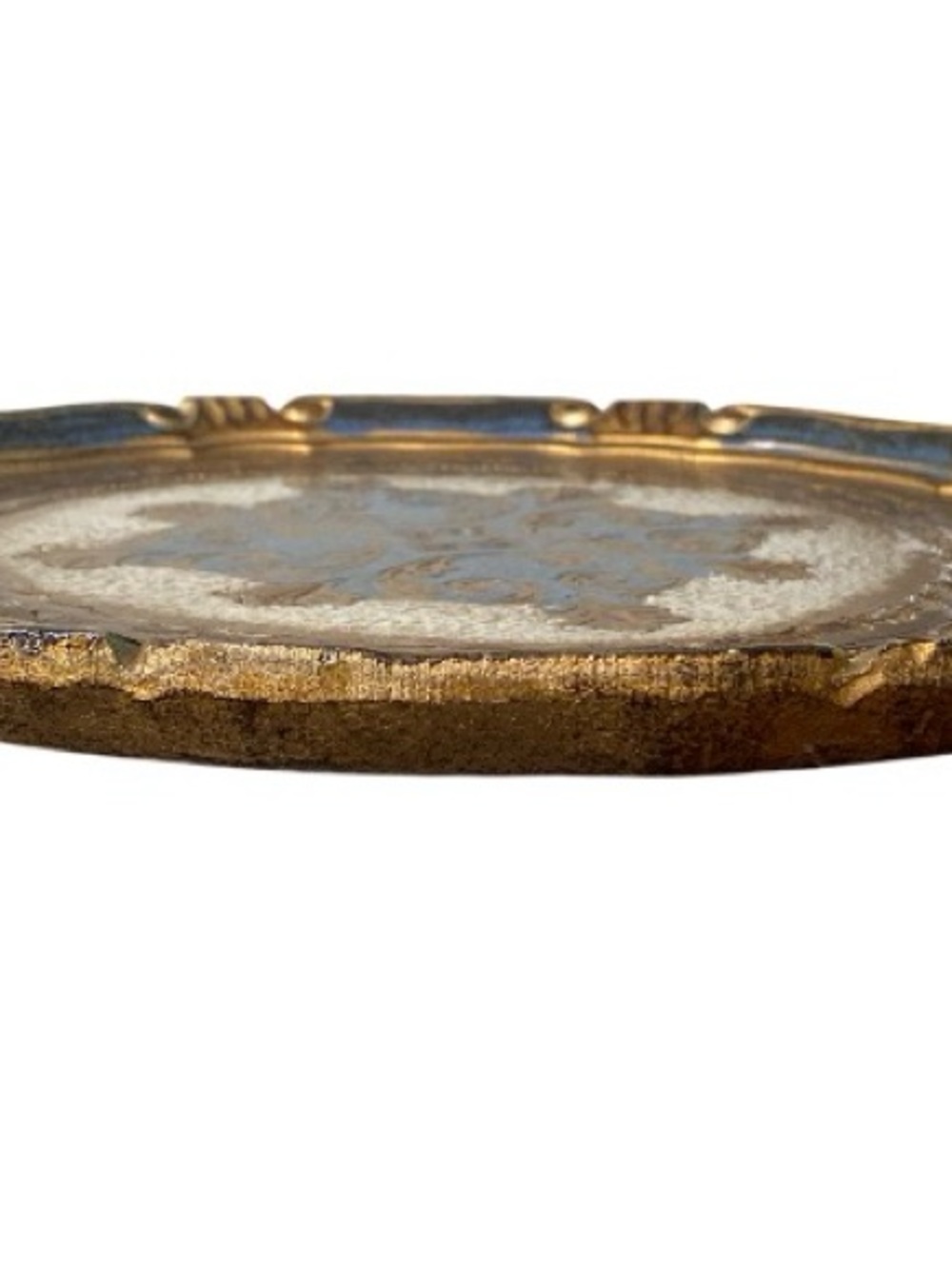 Italian Florentine Wood Trays Mid 20th Century 11 Inches - Picture 5 of 12